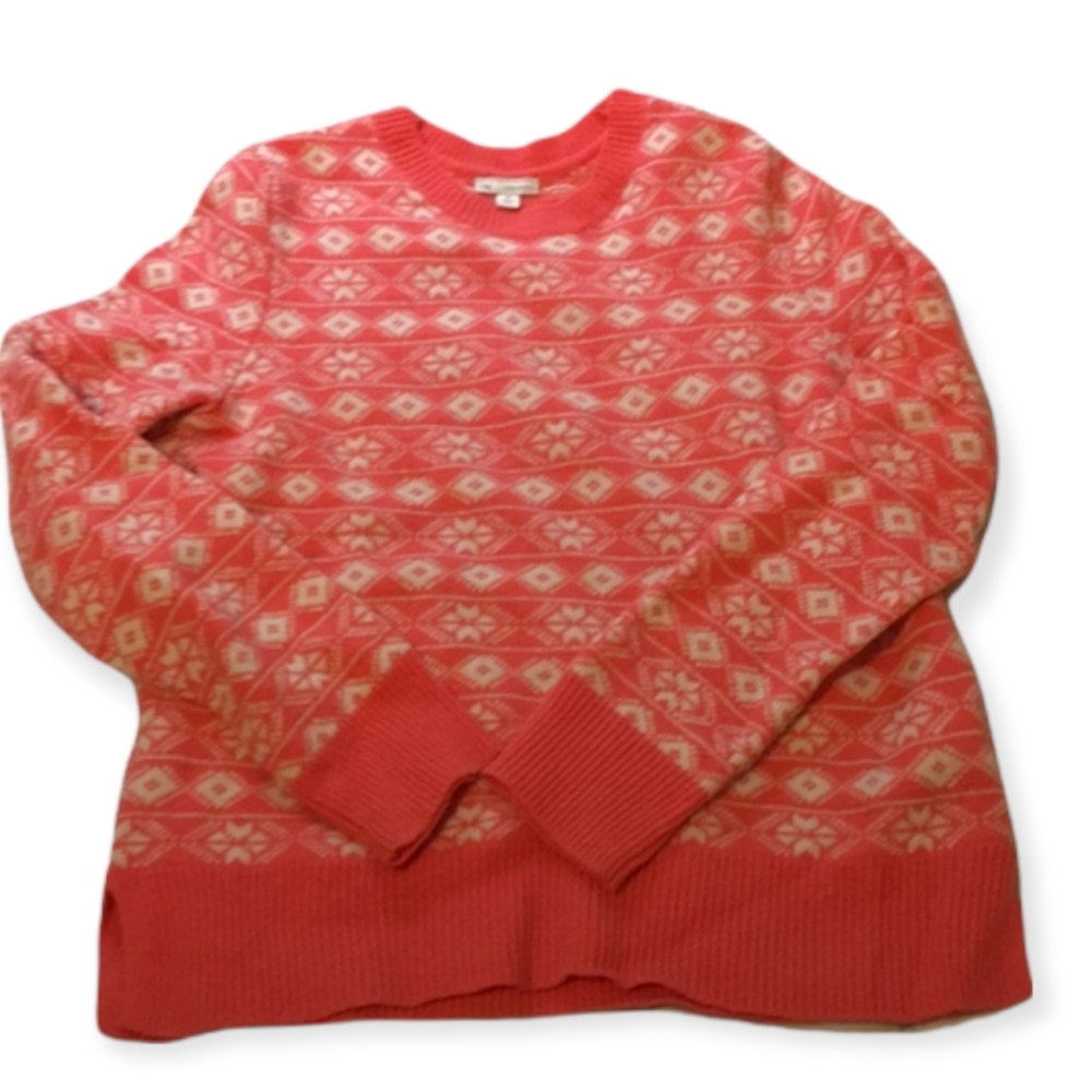 Gap Vintage Red Holiday Snowflake Sweater S